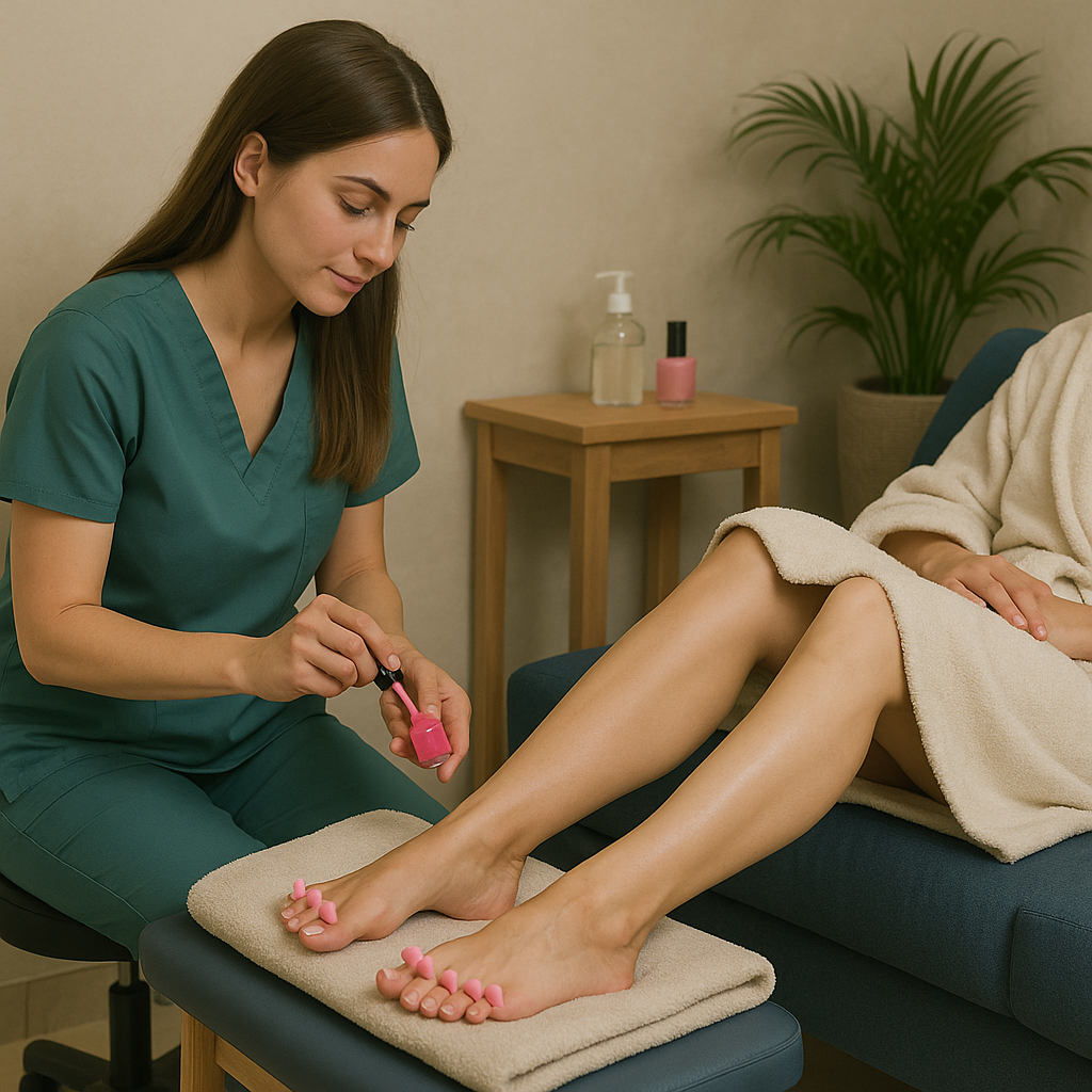 Beauté des pieds avec pose de gel