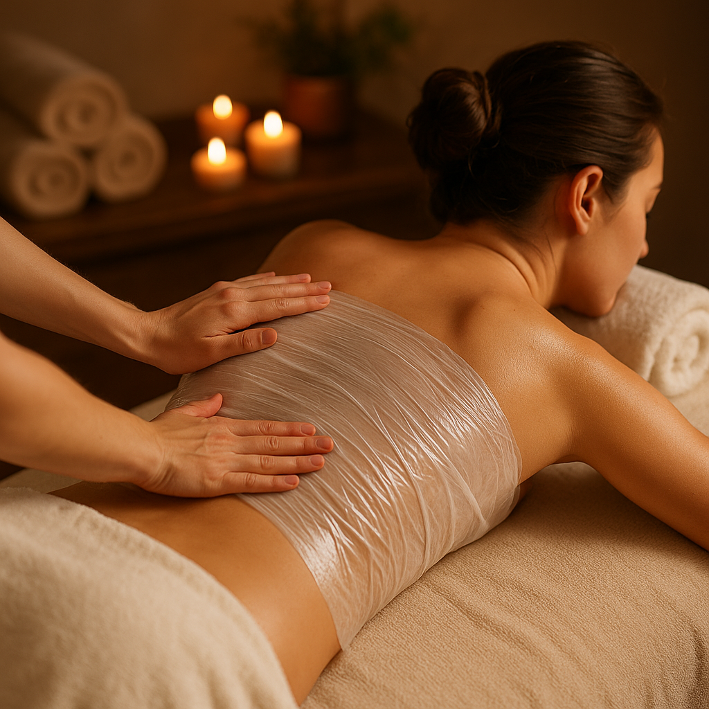Massage anti cellulite avec enveloppement
